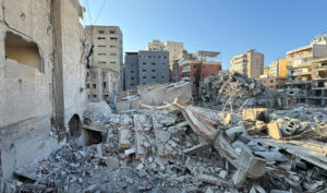 Israel Strike Destroys Building in Central Beirut